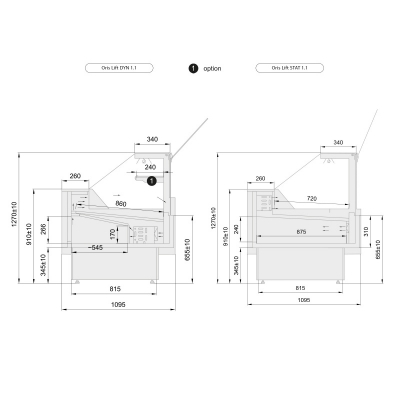 Vitrina frigorifica Oris Lift  1.1 - Frigosztufi